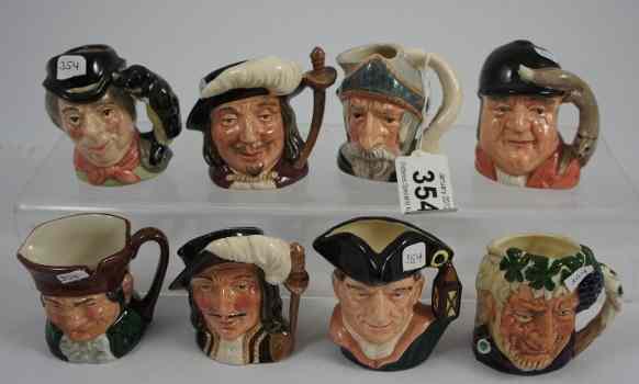 Appraisal: A collection of Royal Doulton Miniature Character Jugs comprising Old