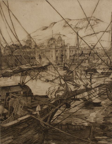 Appraisal: Cedric Raymond Emanuel - Hobart - etching signed and dated