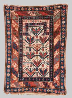 Appraisal: CAUCASIAN PRAYER RUG CAUCASIAN PRAYER RUG late th century ft