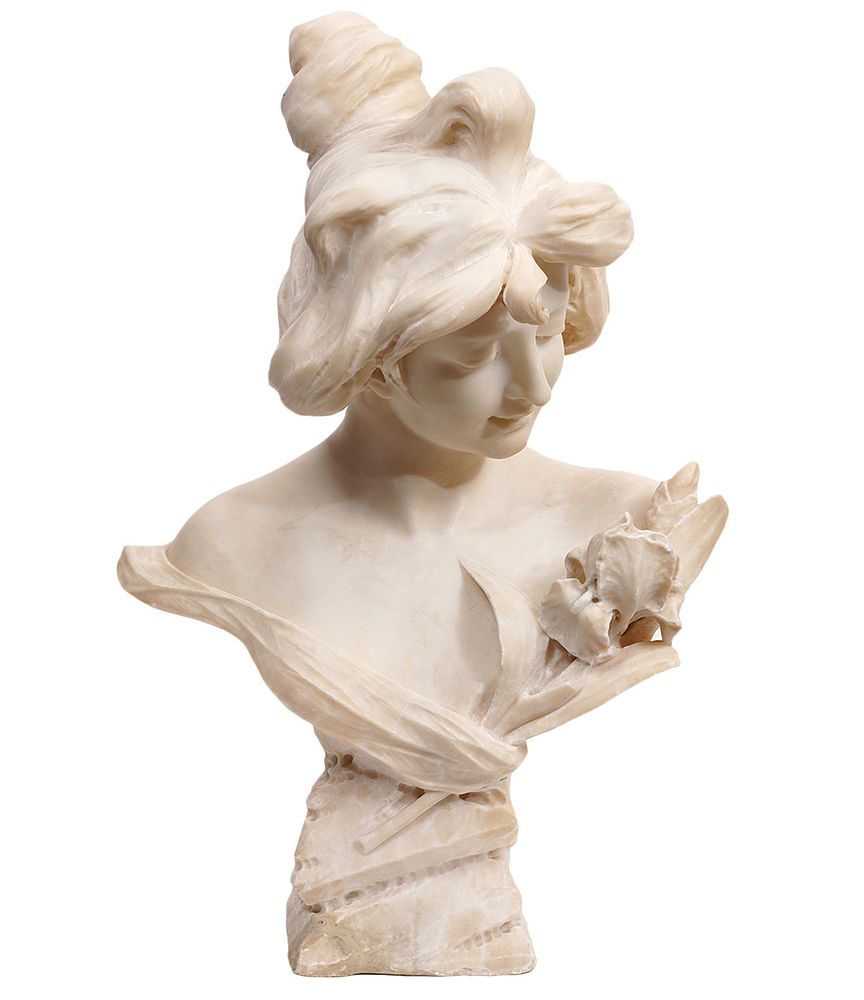 Appraisal: Ernest Battaglia Alabaster Bust of a Female Ernest Battaglia Italy