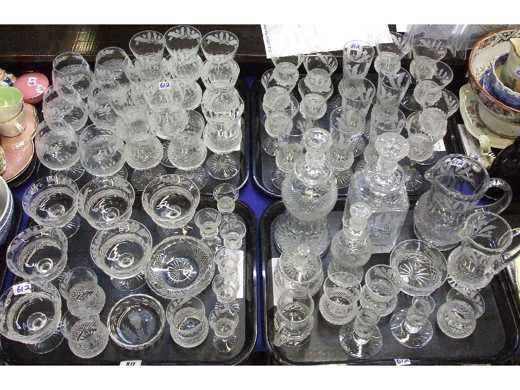 Appraisal: Large quantity of Edinburgh crystal including thistle shaped drinking glasses