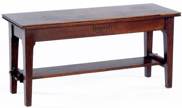 Appraisal: ROYCROFT Piano bench no Carved Roycroft x x