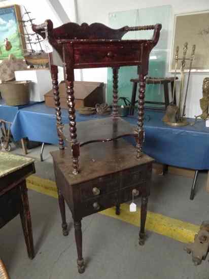 Appraisal: Lot two th c side tables including two drawer work