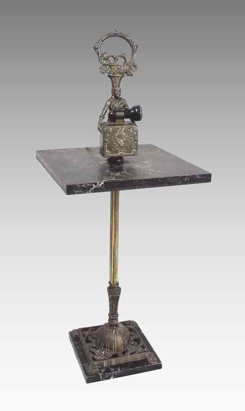 Appraisal: BLOCK CO FIGURAL INDIAN SMOKING STAND Cast metal figural Indian