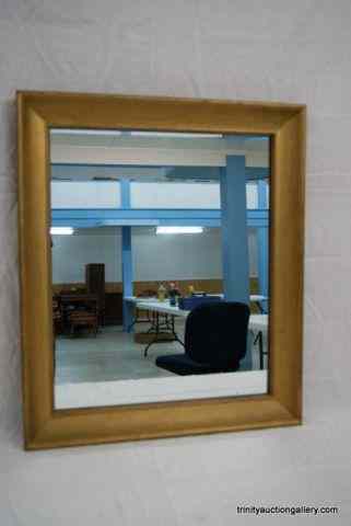 Appraisal: Vintage 's Gold Tone Wood Frame Wall MirrorFrom an estate