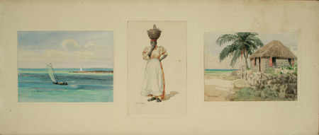 Appraisal: Elmer Joseph Read American b Bahamian Scenes Group of Three