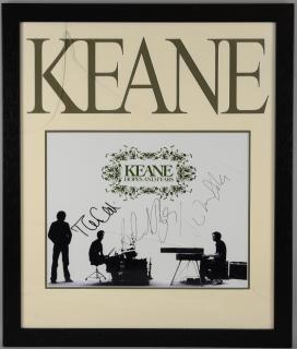 Appraisal: Music - Two signed displays of Keane Embrace both framed