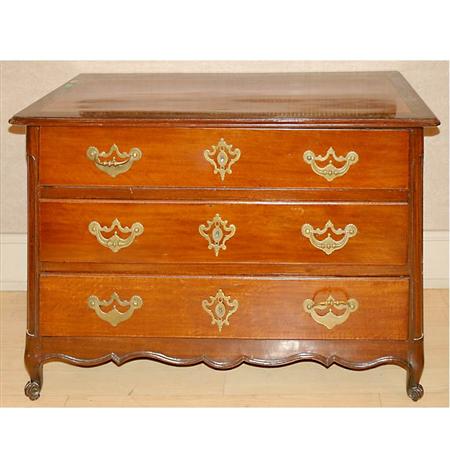 Appraisal: Continental Rococo Beech and Mahogany Commode Estimate -