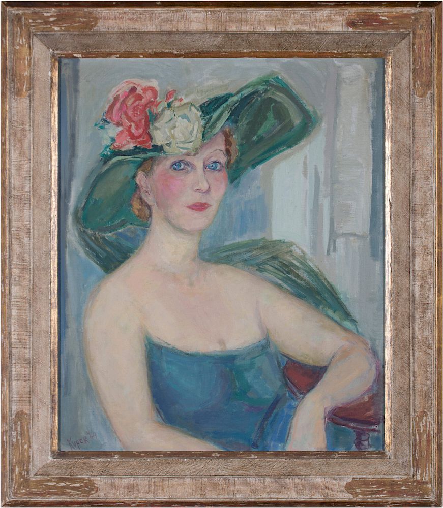 Appraisal: Rose Kuper American - Woman with Floral Hat Rose Kuper