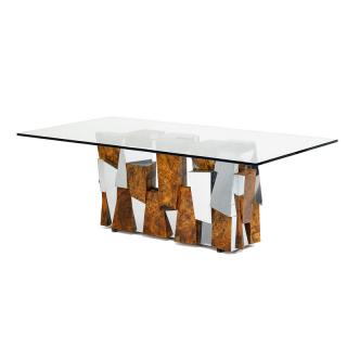 Appraisal: PAUL EVANS DIRECTIONAL Cityscape dining table PAUL EVANS - DIRECTIONALFaceted