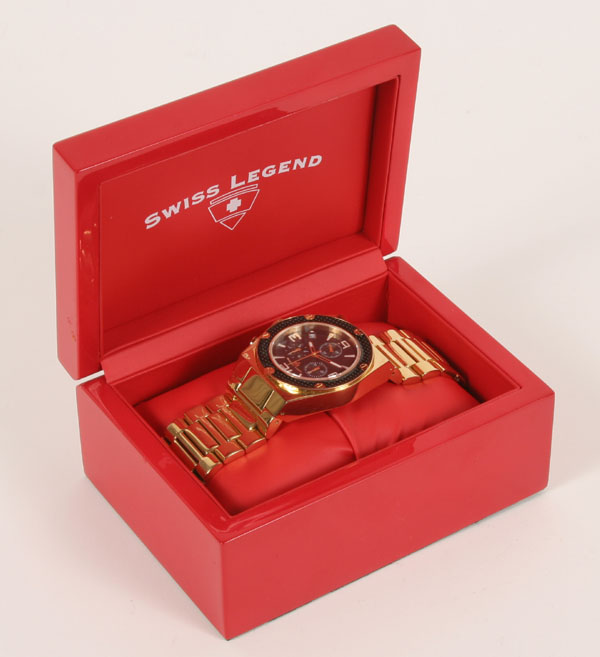 Appraisal: Swiss Legend throttle chronograph men's watch boxed with warranty card