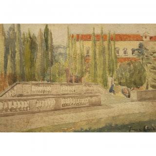 Appraisal: Emma Ciardi Italian - Watercolor of an Italian Villa Sight