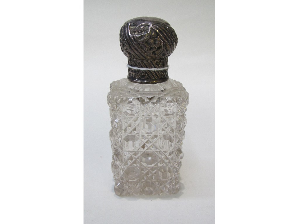 Appraisal: Silver topped scent bottle London