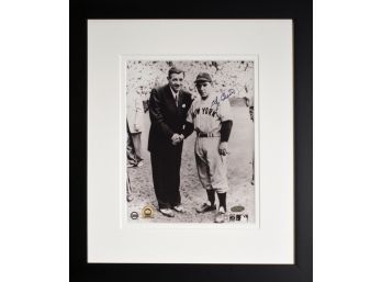 Appraisal: Yogi Berra autographed Steiner authenticated framed black and white photo