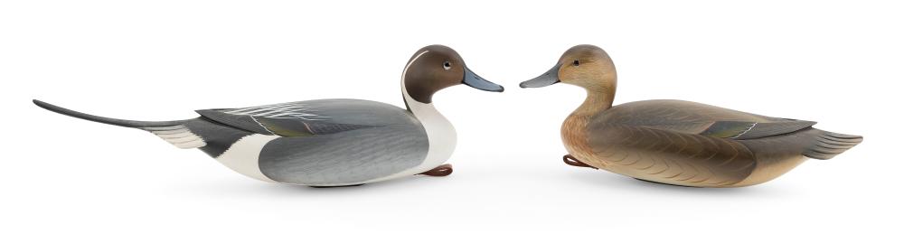 Appraisal: PAIR OF GEORGE STRUNK PINTAIL DECOYS NEW JERSEY TH CENTURY