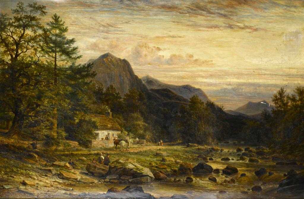 Appraisal: ATTRIBUTED TO HENRY DAWSON - SUNSET IN THE HIGHLANDS WITH