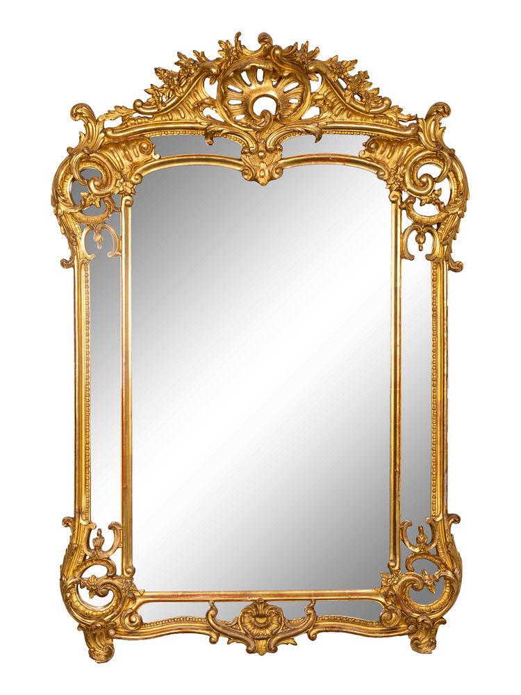 Appraisal: A Louis XV Style Giltwood Mirror Height x width inches