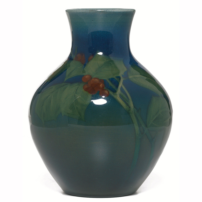 Appraisal: Fine Rookwood vase bulbous shape covered in a Sea Green