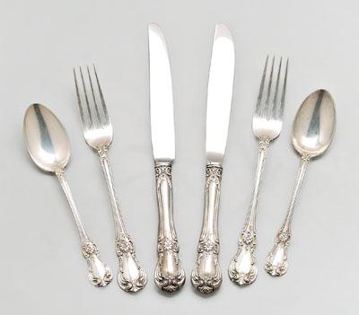 Appraisal: Old Master sterling flatware International pieces no monograms with four