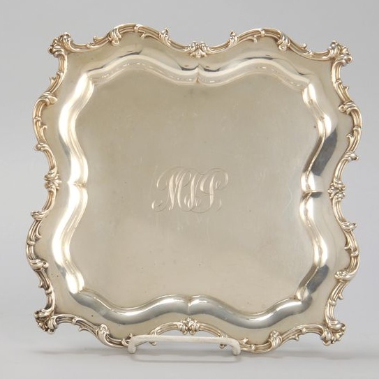 Appraisal: FRANK M WHITING STERLING SILVER TRAY In rectangular form with