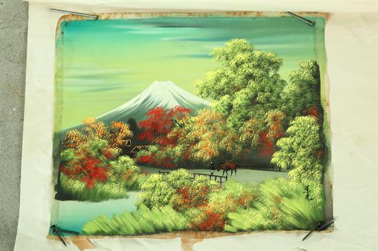 Appraisal: MT FUJI BY NORMURA YOSHI MITSO JAPAN - Tempera on