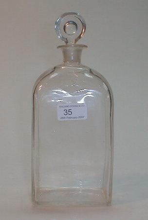 Appraisal: A George III decanter with stopper of shouldered slab form