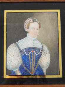 Appraisal: A framed watercolour on ivory miniature portrait of the ''Countess