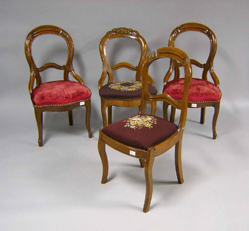 Appraisal: Four Victorian side chairs th c Provenance The Estate of