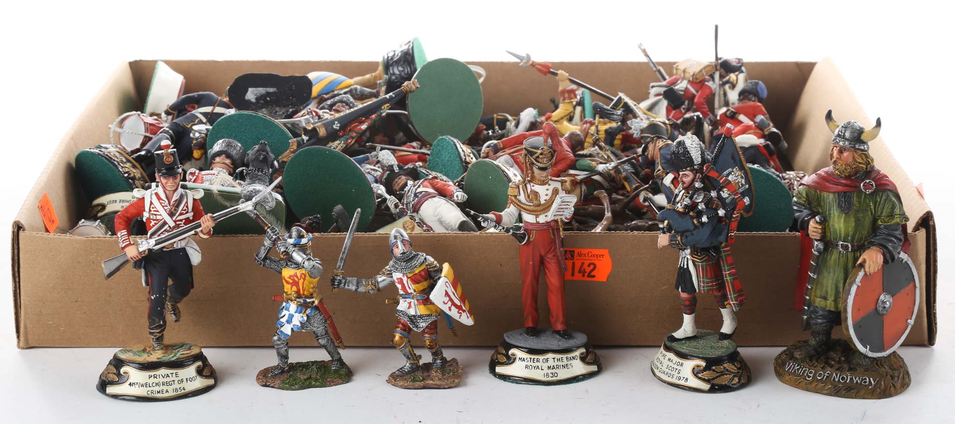 Appraisal: Assortment of painted lead soldiers medieval knights to modern Condition