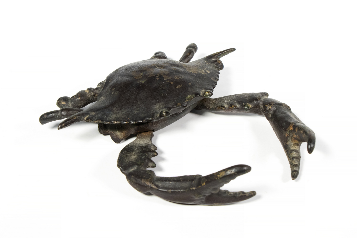 Appraisal: LATE TH C AMERICAN CAST IRON ARTICULATED CRAB INKWELL After