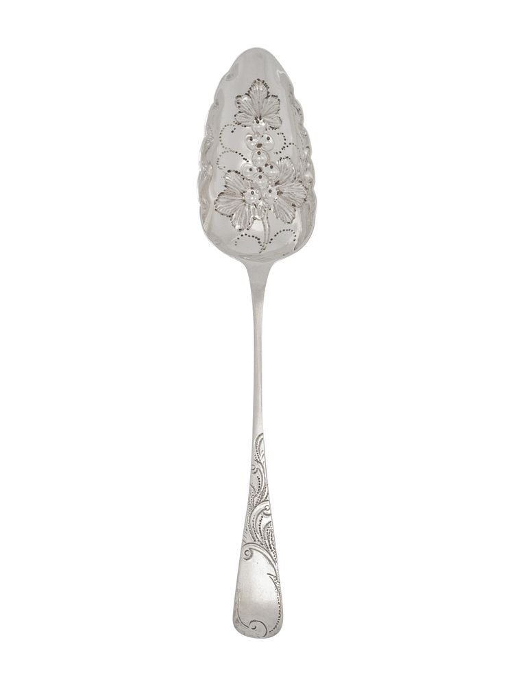 Appraisal: A George III Silver Berry Spoon A George III Silver