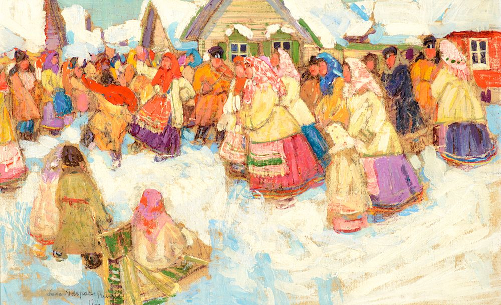 Appraisal: Leon Gaspard Market in Russia Exclusive on Bidsquare LEON GASPARD