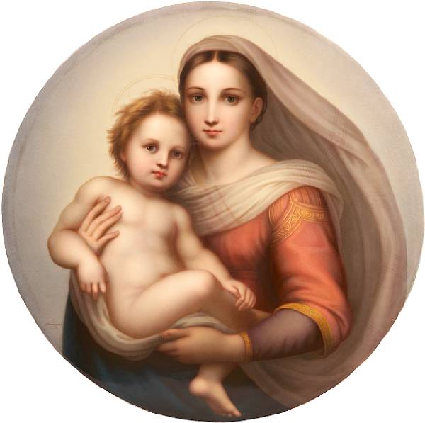 Appraisal: A German porcelain plaque early th century After the painting