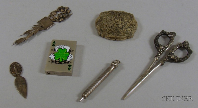 Appraisal: Small Group of Sterling Silver Accessories including a mechanical pencil