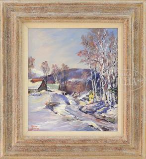 Appraisal: ROGER DEERING American - FROSTY WEATHER WHITE MOUNTAINS NH Oil