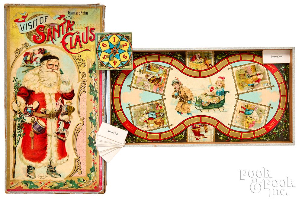 Appraisal: McLoughlin Bros Game of the Visit of Santa Claus McLoughlin