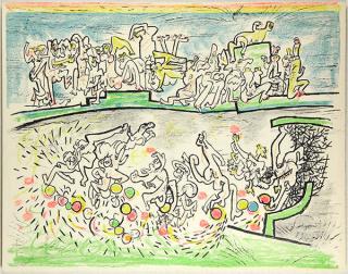 Appraisal: Print Roberto Matta Roberto Matta Chilean - The Basketball Game