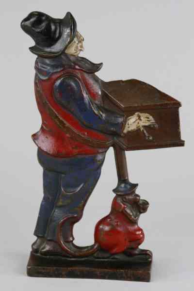 Appraisal: MONKEY ORGAN GRINDER DOORSTOP Double sided solid casting depicts organ