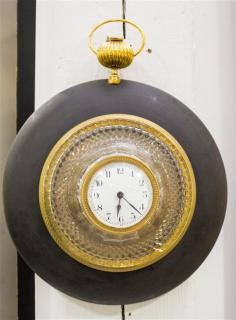 Appraisal: A French Ceramic Gilt Metal and Cut Glass Mounted Wall