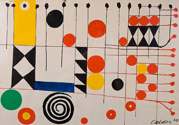 Appraisal: Alexander Calder American - Checkerboard signed and dated 'Calder '