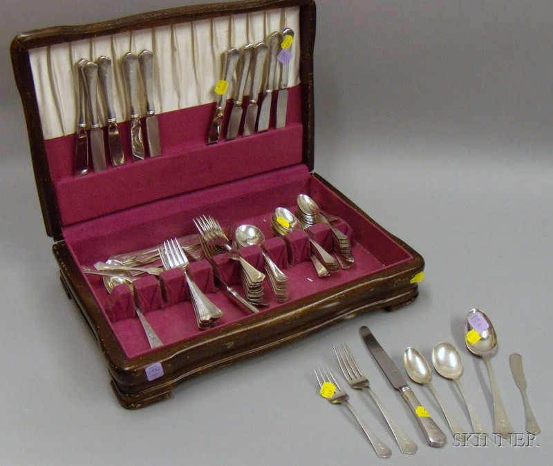 Appraisal: Wallace Sterling Silver Partial Flatware Set for Twelve includes approximately