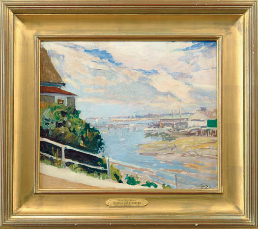 Appraisal: GEORGE OBERTEUFFER American - BOOTHBAY HARBOR Oil on board harbor