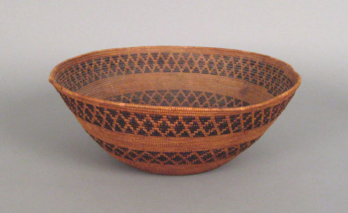 Appraisal: California Yokuts coiled basketry bowl early th c with two