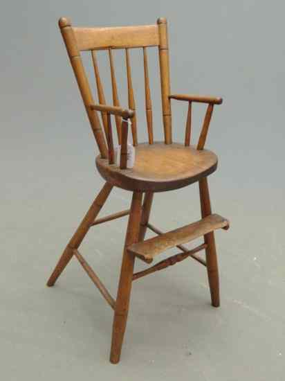 Appraisal: Early th c New England highchair '' Ht