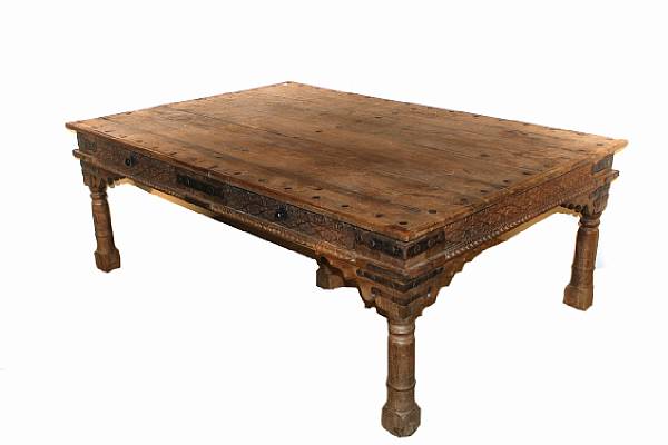 Appraisal: A Spanish Colonial style mixed wood writing table height in