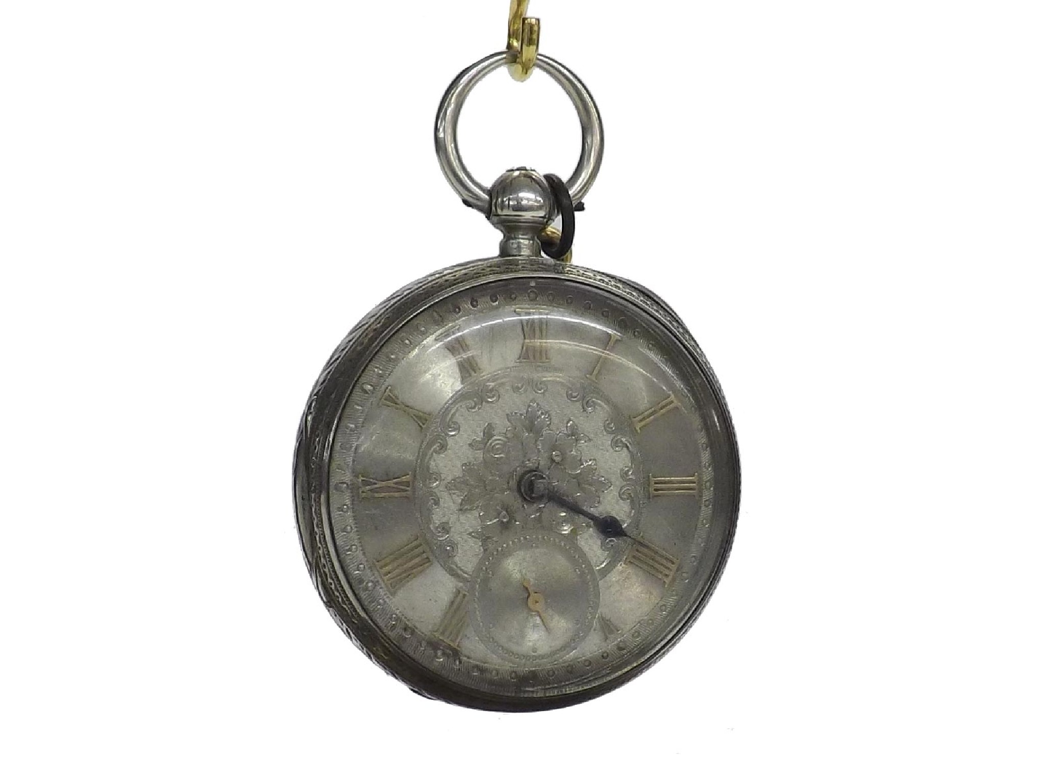 Appraisal: Silver fusee lever pocket watch Chester movement signed John Forrest