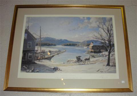 Appraisal: SOMESVILLE Print x in Framed Provenance ANTIQUE CONTEMPORARY LEASING INC