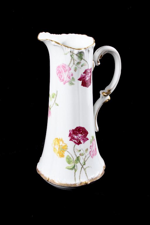 Appraisal: th Century Porcelain Limoges Tankard For bidding is a gorgeous