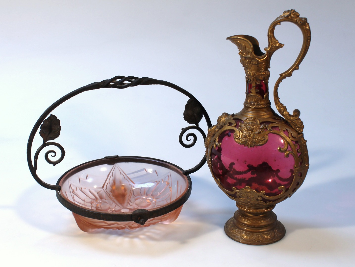 Appraisal: Various early thC glassware comprising a ruby glass and gilt