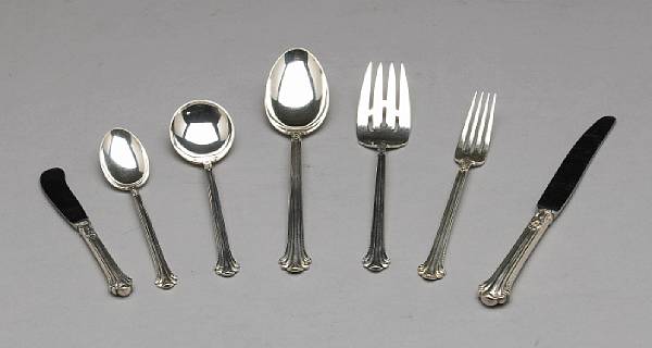 Appraisal: A sterling flatware setTowle Silversmiths Newburyport MASilver Plumes Comprising forks